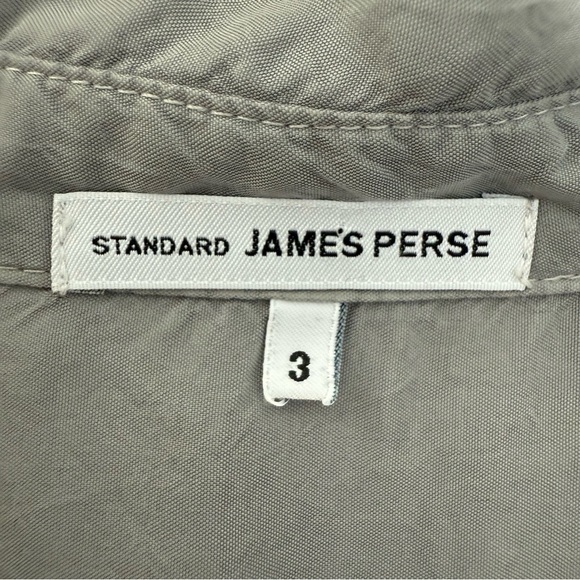 James Perse gray cupro drawstring long sleeve shirt dress - 3 (Large) - Picture 7 of 8